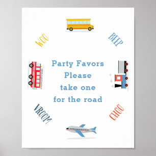 Beep Vroom woo Aeroplane 2 birthday party Poster