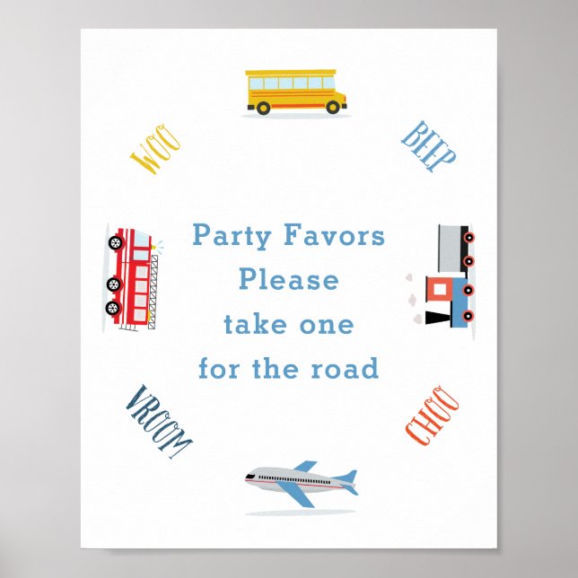 Beep Vroom woo Aeroplane 2 birthday party Poster (Front)