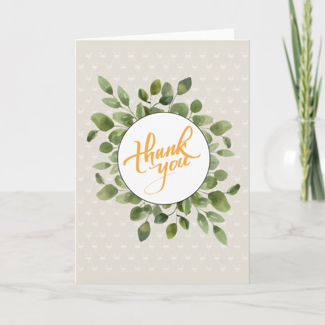 Beeple Thank You Floral card (Front)