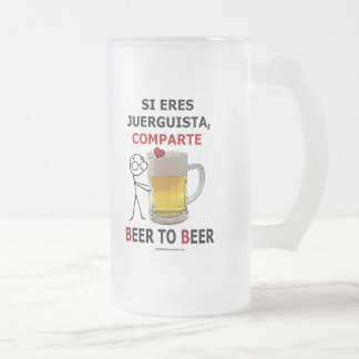 Beer 2 Beer Frosted Glass Beer Mug
