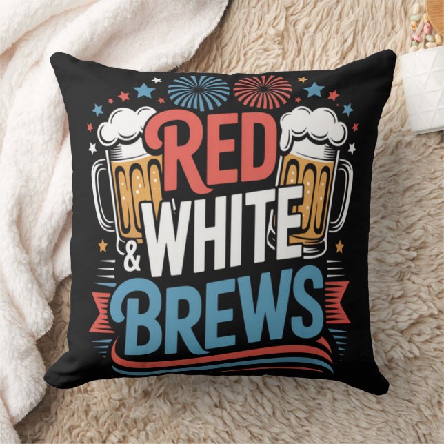 Beer 4th of July Cushion (Blanket)