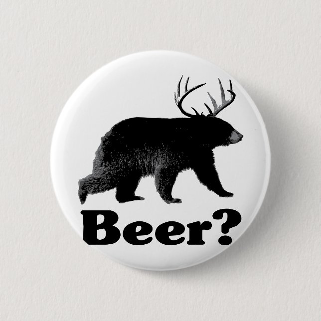 Beer? 6 Cm Round Badge (Front)