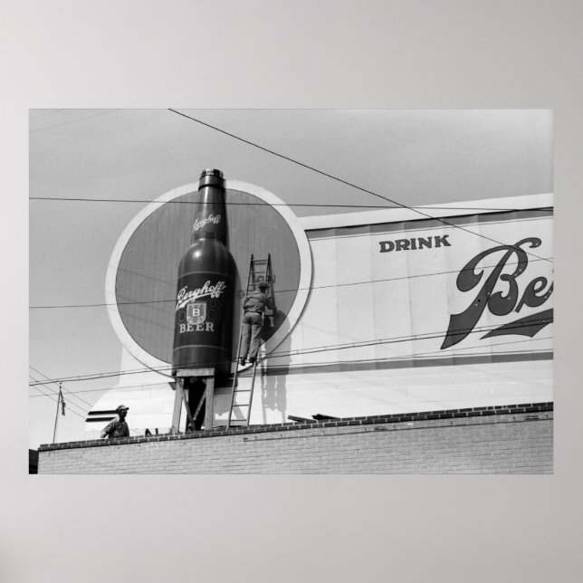 Beer Advertising Billboard, 1940 Poster (Front)