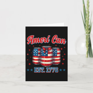 Beer American Flag 4th Of July Men Women Merica Dr Card