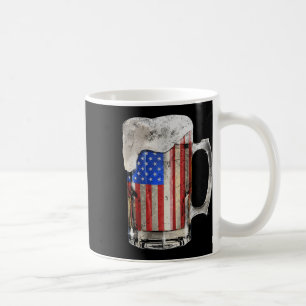 Beer American Flag 4th Of July Usa Drinking Party Coffee Mug