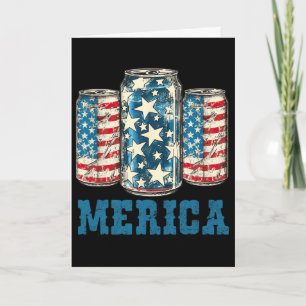 Beer American Flag Funny 4th Of July Merica Usa Dr Card