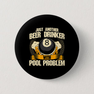 Beer &amp; Billiards For Pool Hall Pub With Mugs & 6 Cm Round Badge