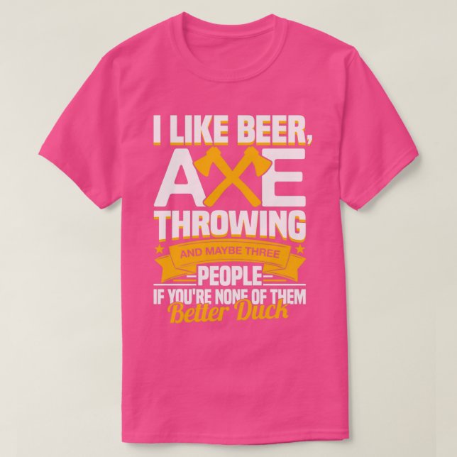 Beer And Axe Throwing Hatchet Classic TShirt (Design Front)