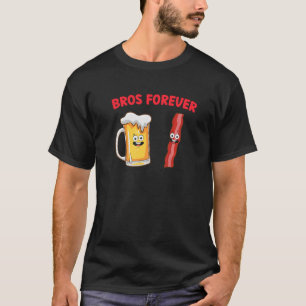 Beer and Bacon Bacon Bros forever Men beer and Gri T-Shirt