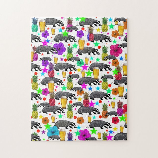 Beer And Badgers Difficult Jigsaw Puzzle (Vertical)