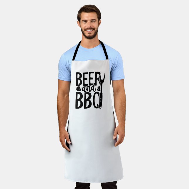 Beer and BBQ Apron (Worn)