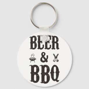 Beer and BBQ Key Ring