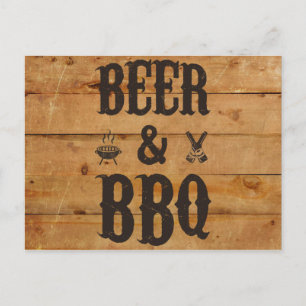 Beer and BBQ Postcard