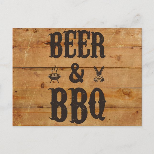 Beer and BBQ Postcard (Front)