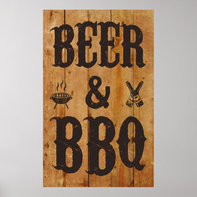 Beer and BBQ Poster (Front)