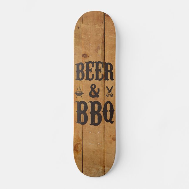 Beer and BBQ Skateboard (Front)