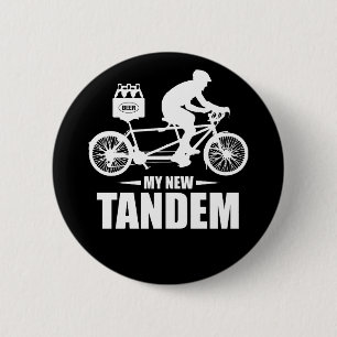 Beer And Bike Is A Perfect Tandem 6 Cm Round Badge