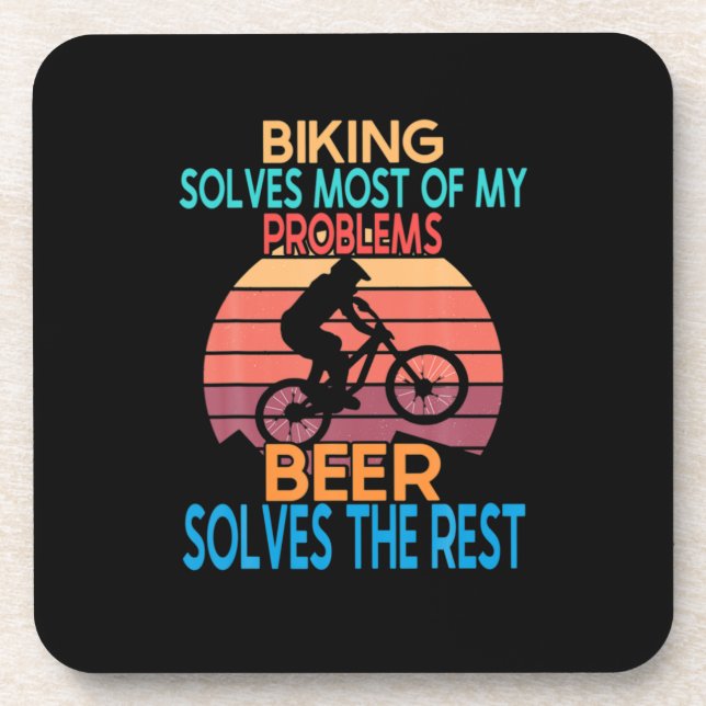 Beer And Biking Birthday Coaster (Front)