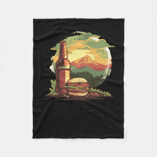 Beer And Burgers Sticker1 Fleece Blanket