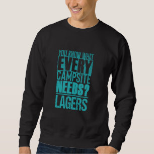 Beer and Camping Lover u2013 Funny Lager Fan Sarca Sweatshirt