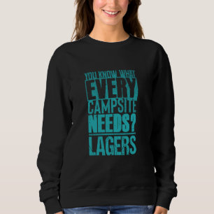 Beer and Camping Lover u2013 Funny Lager Fan Sarca Sweatshirt