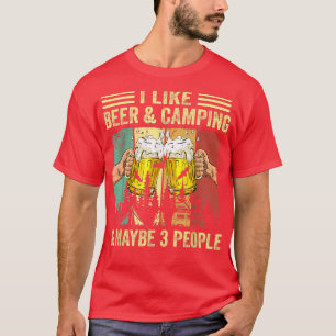 Beer And Camping Lover Vintage Costume For Men Wom T-Shirt