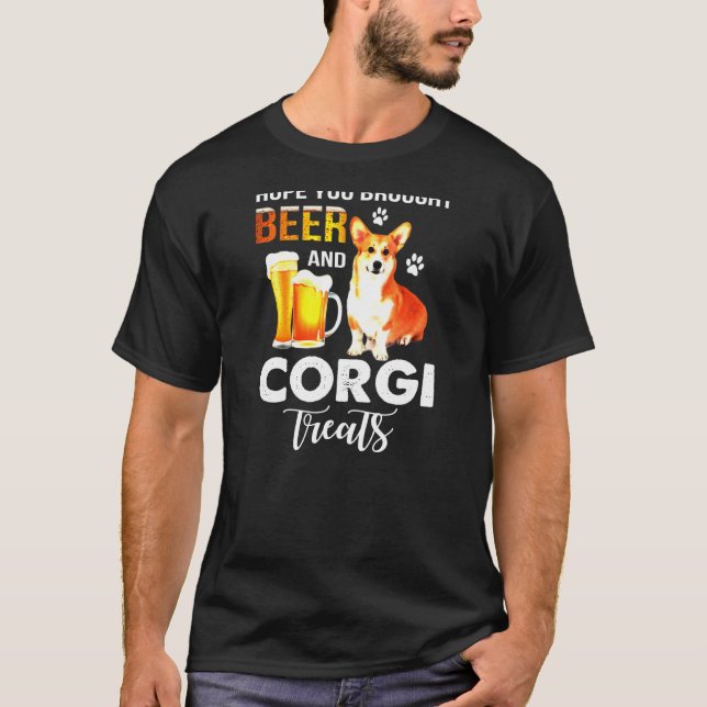 Beer And Corgi T-Shirt (Front)