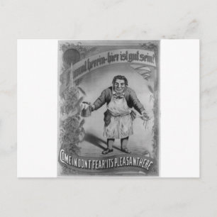 Beer and Food 1887 Postcard