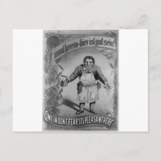Beer and Food 1887 Postcard