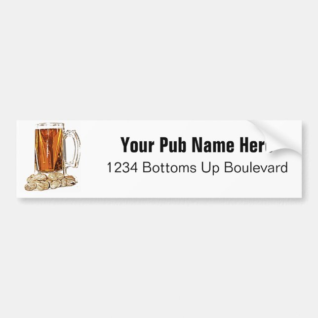 Beer and Peanuts Bumper Sticker (Front)