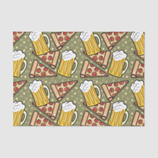 Beer and Pizza Graphic Tissue Paper