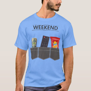 Beer and potato chips, weekend, fun and fun, drink T-Shirt