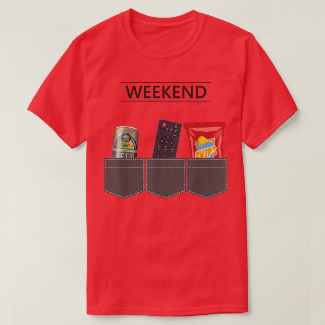 Beer and potato chips, weekend, fun and fun, drink T-Shirt (Design Front)