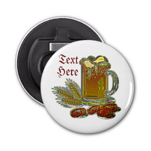 Beer and pretzels oktoberfest pub bar bottle opener
