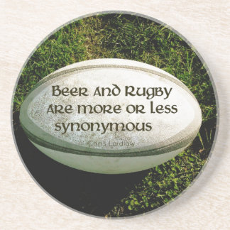 Beer and Rugby Coaster
