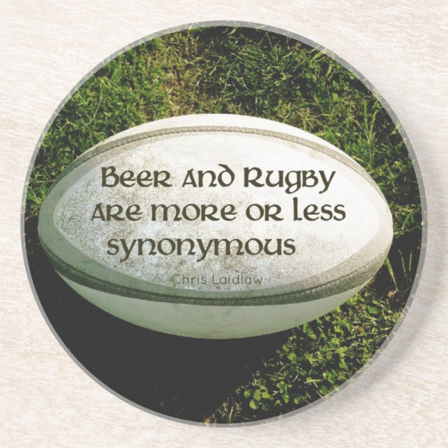 Beer and Rugby Coaster (Front)