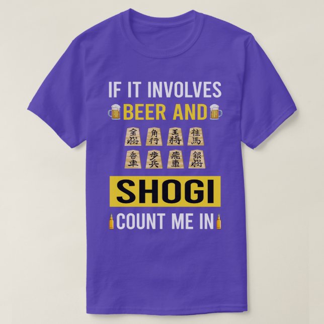 Beer And Shogi T-Shirt (Design Front)