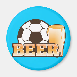BEER and soccer football Magnet