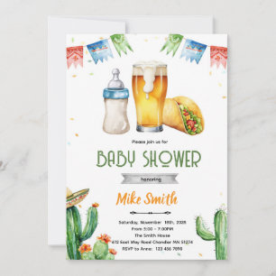 Beer and Tacos Baby Shower Invitation