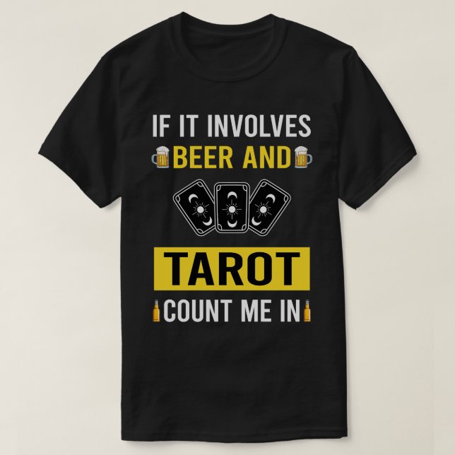 Beer And Tarot T-Shirt (Design Front)