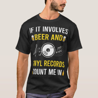 Beer And Vinyl Record Records T-Shirt