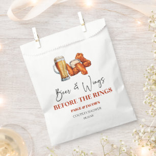 Beer and Wings Before The Wings Couples Shower Favour Bags