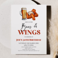 Beer and Wings Chicken Wings Birthday Party