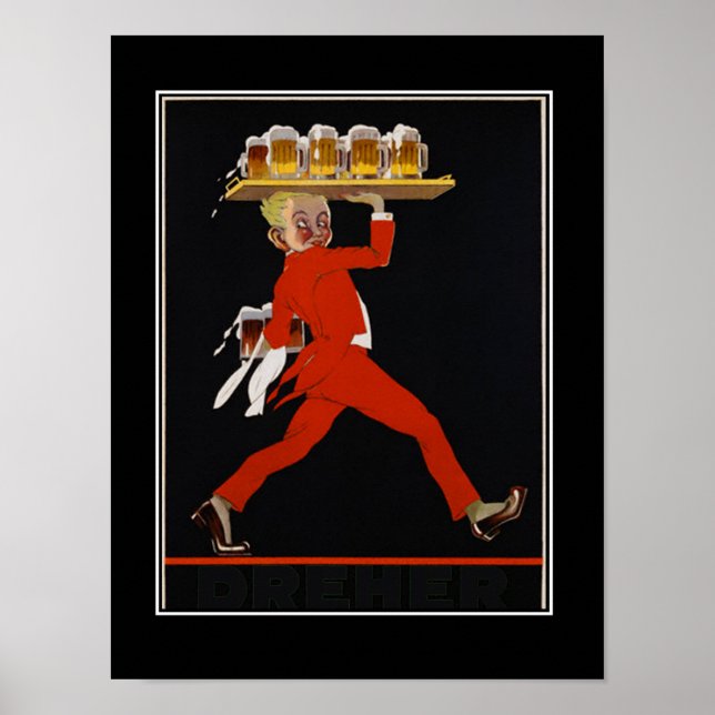 Beer Art Deco vintage poster (Front)