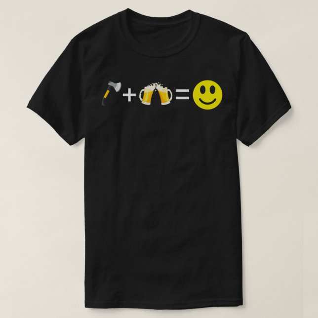 Beer Axe Throwing Happy Face Hatcher Lovers Gift d T-Shirt (Design Front)