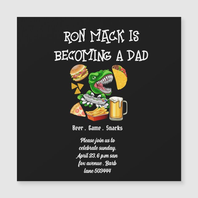 Beer baby shower Dadchelor party Invitation Postca (Front)