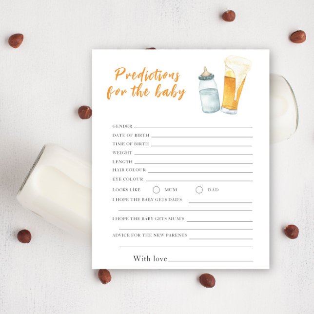 Beer baby shower - predictions and advice baby (Creator Uploaded)