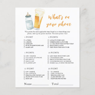 Beer baby shower - What's On Your Phone Game