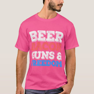 Beer Bacon Guns And Freedom 	 4Th Of July Shirt