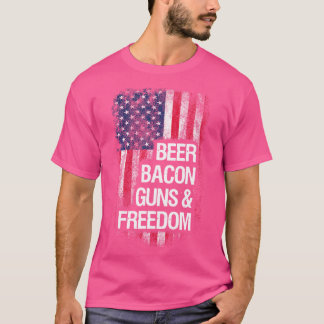 Beer Bacon Guns And Freedom Shirt - Patriotic Appa